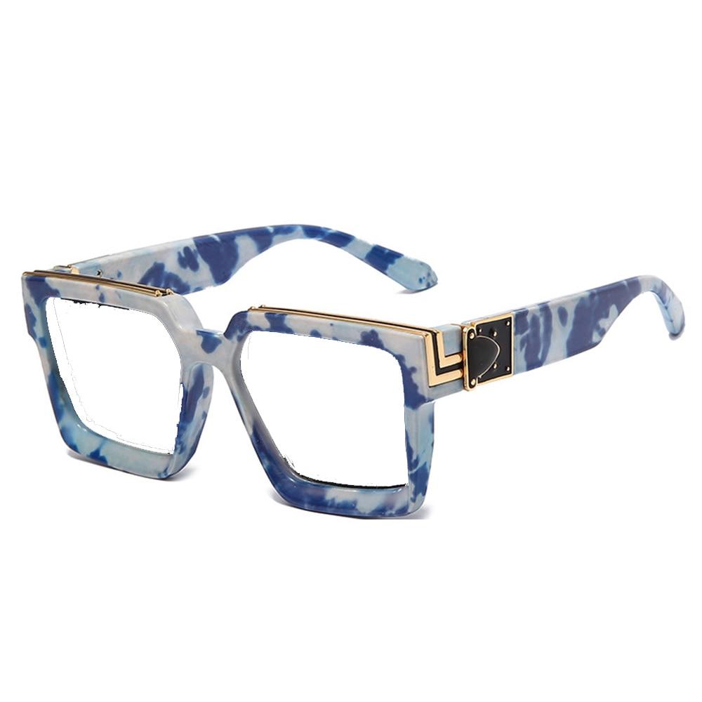 White Blue Ceramic Color Rectangular Outdoor Trend Square Photochromic Progressive Multifocal Reading Glasses +0.75 To +4