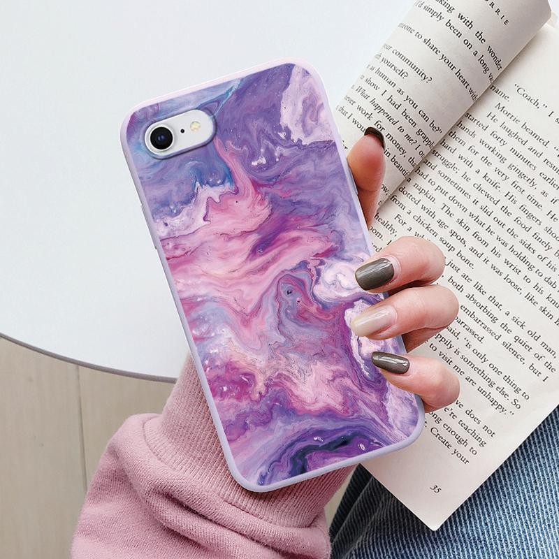 Fashion Marble Cover For iphone SE 2020 7 8 Plus Soft Protective Cases Silicone Coque Bumper Fundas For iphone 8+ SE2020 Shell