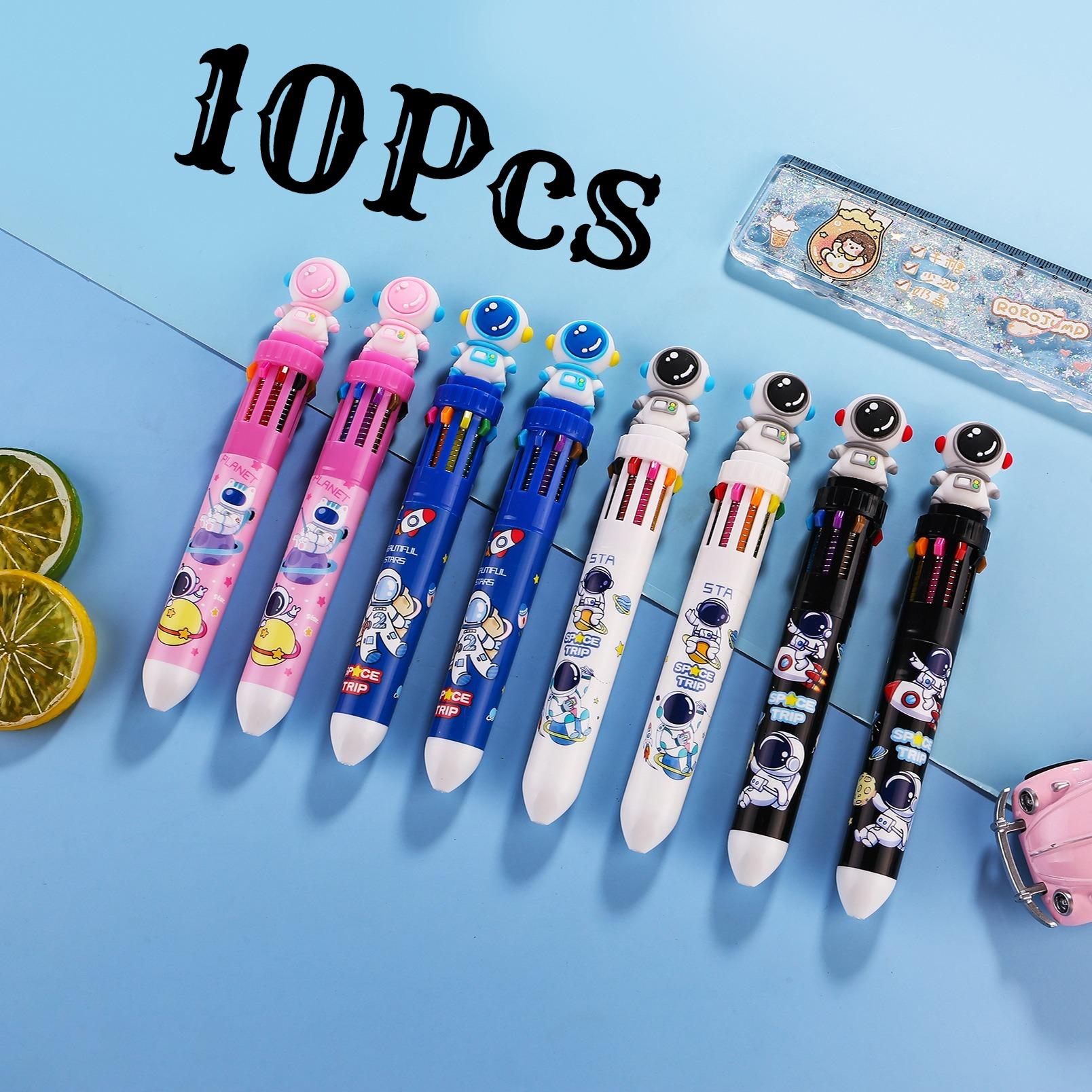 

Return To School Season 10Pcs Astronaut Model Ten Color Ballpoint Pen Student Hand Account 10 Color Pen Creative Astronaut Press Color Multicolor Pen Random style 10Pcs