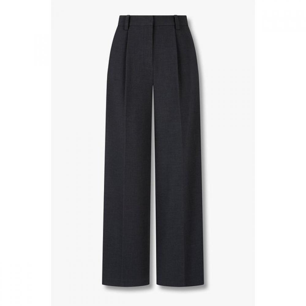 Vov One Tuck Pleats Semi Wide Pants 7156130002 charcoal/S