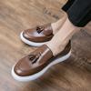 Leather shoes men's winter 2025 independent station 2025 outdoor lazy one-pedal loafers Doudou men's shoes