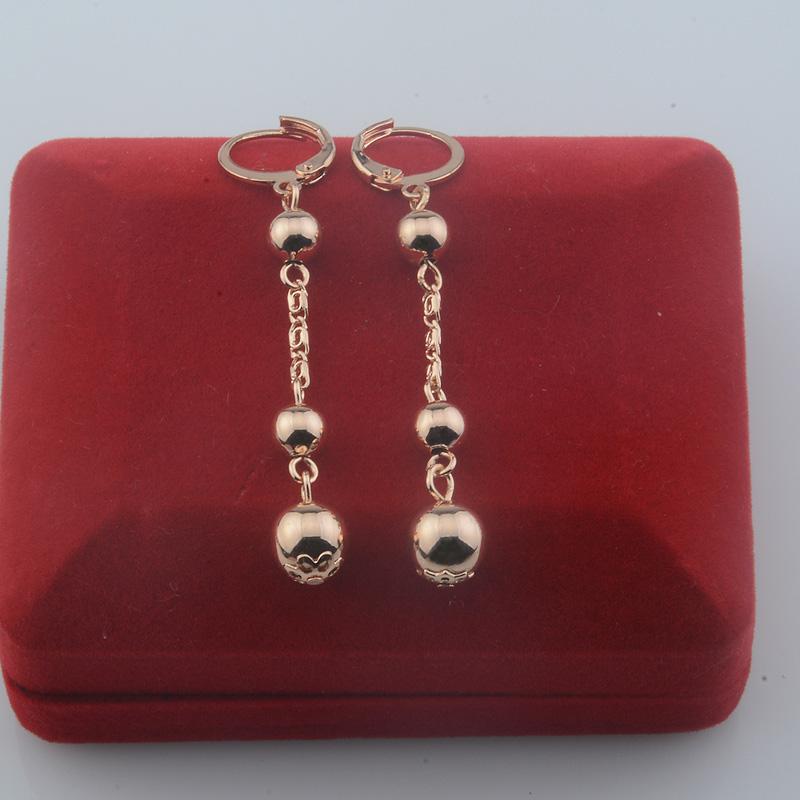 585 Roségold Zirkonia Perlen Schmuckset für Damen mit Armband Halskette und Ohrringen