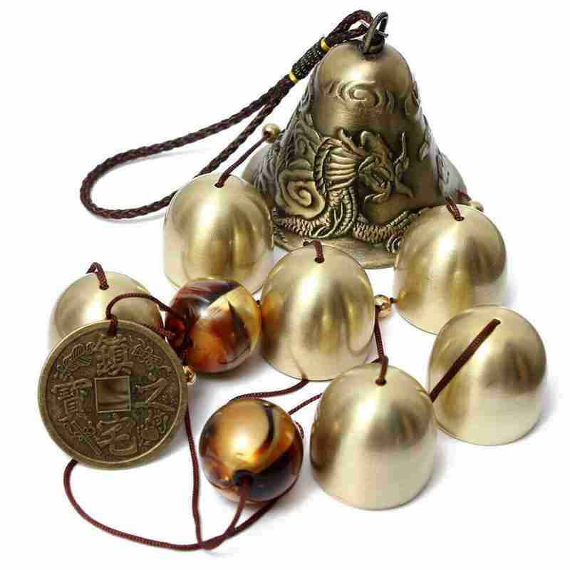 Antique Wind Chime Copper Yard Garden Outdoor Living Decoration Metal Wind Chimes Chinese Oriental Lucky Symbol Of Good Luck