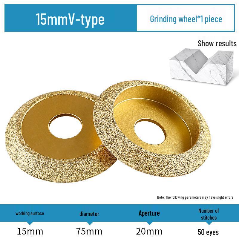 Stone Grinding Wheel for Marble & Granite: Chamfering, Grooving, Rounding, Arc Angle Grinder Head