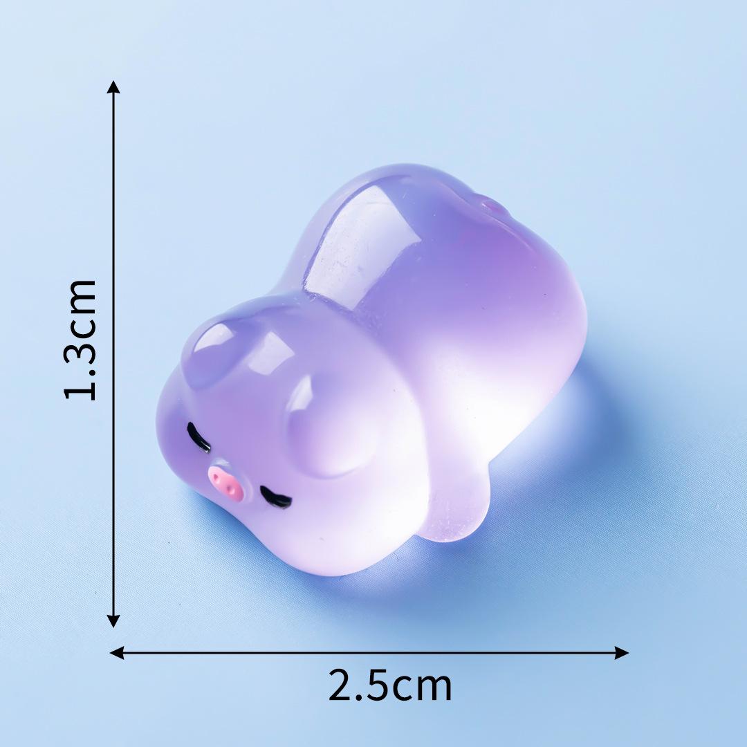 

Микропейзаж мультфильм милый вечеринка светящийся в темноте поросенок украшения своими руками слепой мешок аксессуары автомобиль настольный брелок Luminous Pig 10pcs фиолетовый