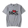 Valentine's Day T Shirts Funny MR.MRS. Print T Shirt Fashion Summer Graphic Clothing Women Men Tops Tees