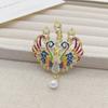 Colorful Retro Peacock Brooch Creative Pin  Personalized Jewelry Accessories Y2K Fashion Party Clothing Trend Gift