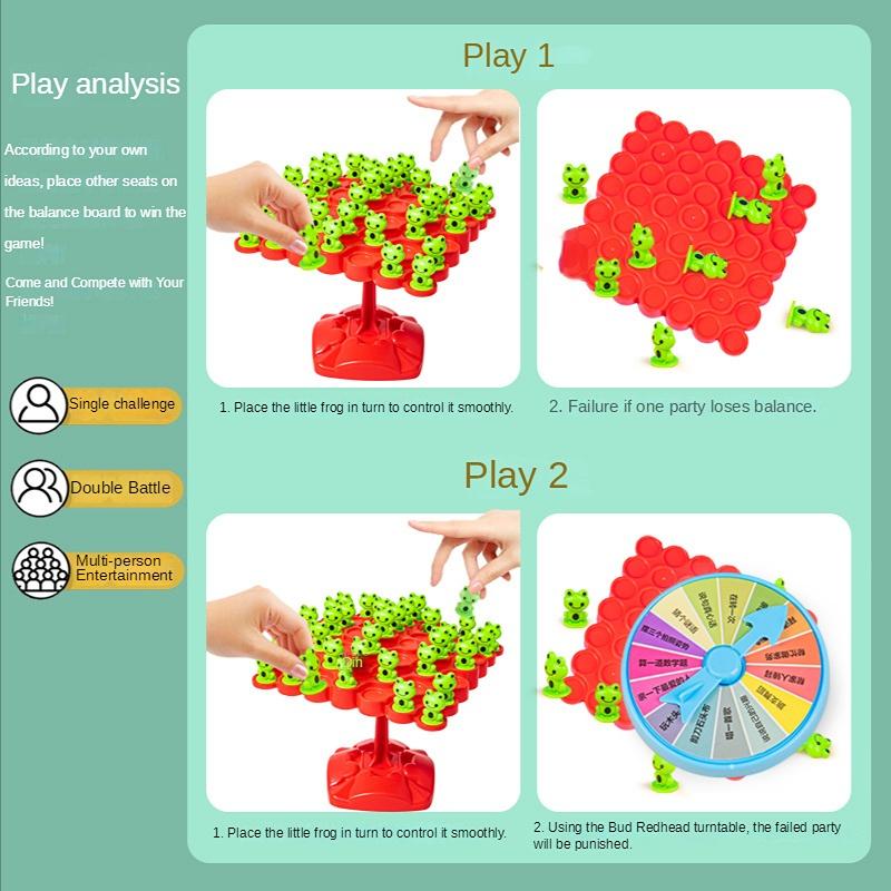 Board Game Frog Balance Tree Educational Montessori Math Toy Parent-child Interaction Tabletop Game Toy Kid's Focus Training Toy