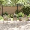Garden Dining Set 3 pcs Beige Poly Rattan