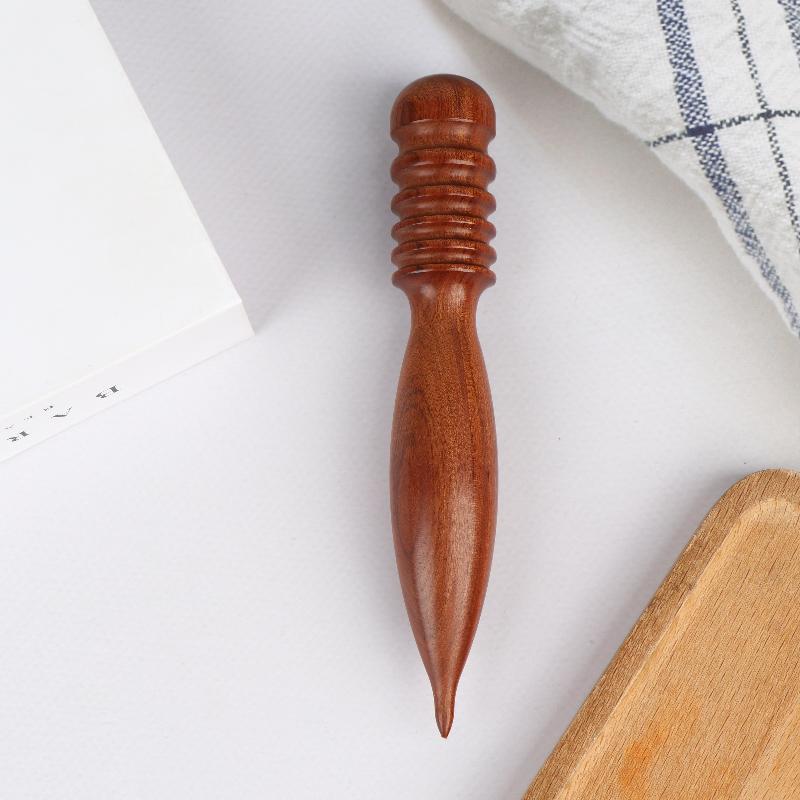 Professional Leather Edge Polishing Tool Multiuse for DIY Leatherwork Projects Wooden Handle for Smooth Finishing