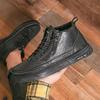 High-top Shoes Men's Shoes Spring and Autumn New Breathable Non-slip Chef Shoes Korean Version Versatile Martin Boots Tooling Shoes Board Shoes
