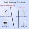 Foldable Angle Fan-shaped Mascara Brush, Upgraded Mascara Brush and Eyelash Comb, Eyelash Separating Tool, Fan-shaped Mascara Brush (set of 2)