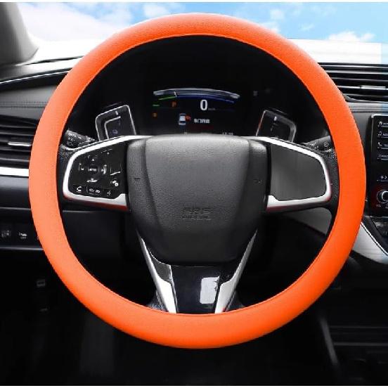 Universal Four Season Thin Silicone Steering Wheel Cover - Anti Slip Wear Resistant Comfortable For Car Black