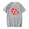 Cute Letter FB Printed Pattern Tshirt for Summer Casual Fashion Round Neck Short Sleeved Womens Tshirt
