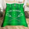 Lacrose Soft durable Quality Duvet Cover Ful Quen Lacrose Field Winter Bal Sports Games Beding Set Modern Athletic Competion Warm Comforter Cover