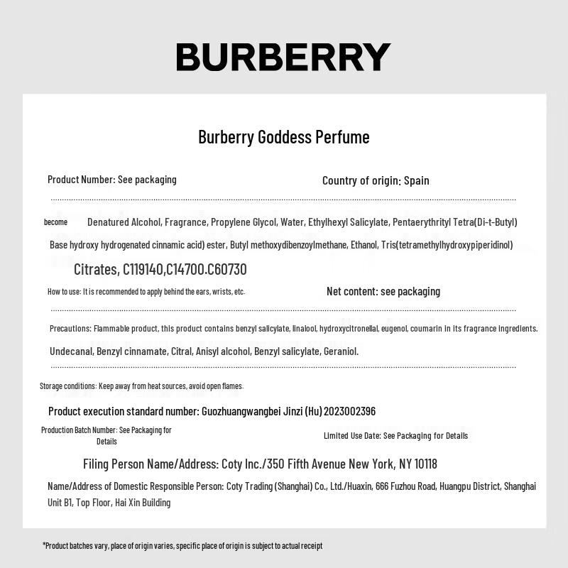 Burberry Goddess Fragrance Collection for Women