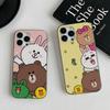 Cartoon Cute C-Cony B-Brown Phone Case For IPhone 17 16 15 14 13 12 11 Pro Max Plus Corrugated Bumper Back Cover Shell
