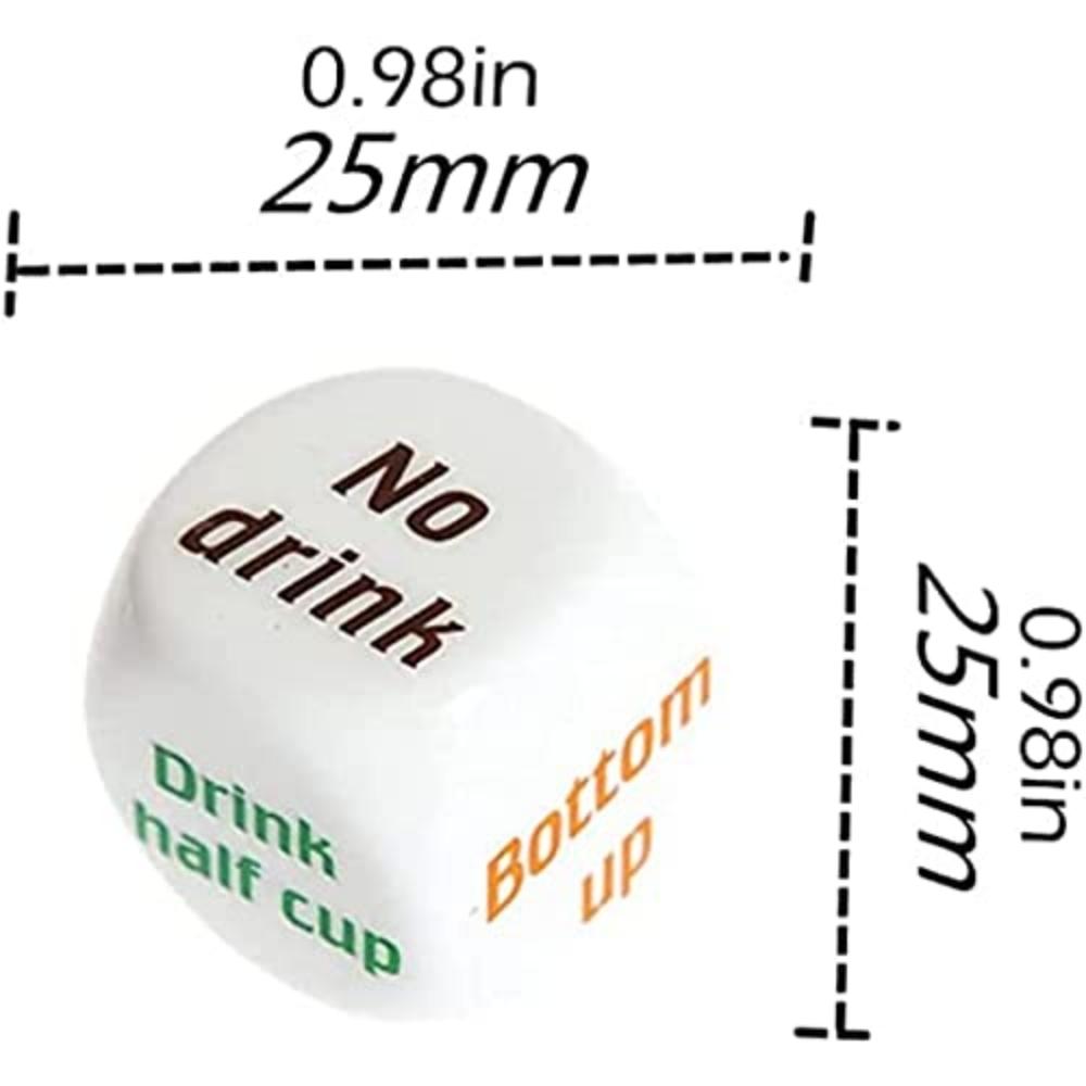 5 Pcs Party Drinking Bar Dice Game Resha Roulette Drinking Games Bachelorette Party Game for Adults White Elephant Gift Wedding