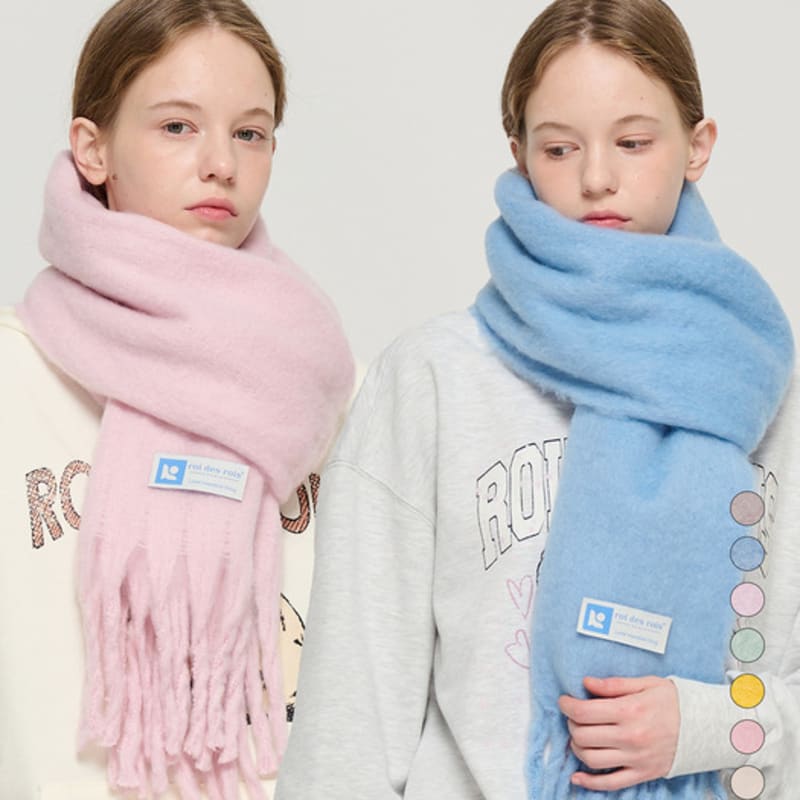 

ROIDESROIS [1+1] Premier Solid Wide Long Muffler (8 Colors) Light gray_purple