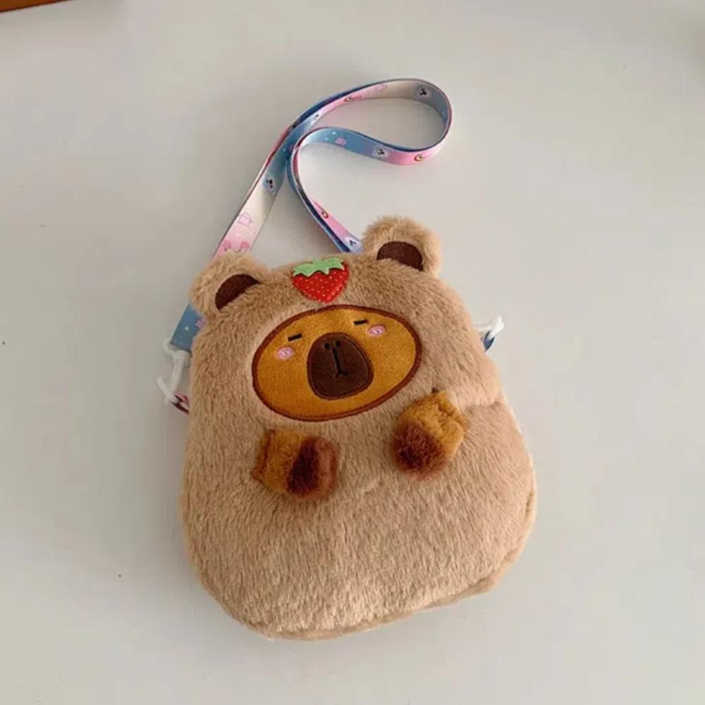 Plüschpuppe Capybara Umhängetasche Weiche Handtasche Lässige Einzel-Schultertasche Outdoor