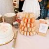 PET Material Macaron Display Stand Clear Cake Placing Rack Cupcake Tower Rack  Birthday C