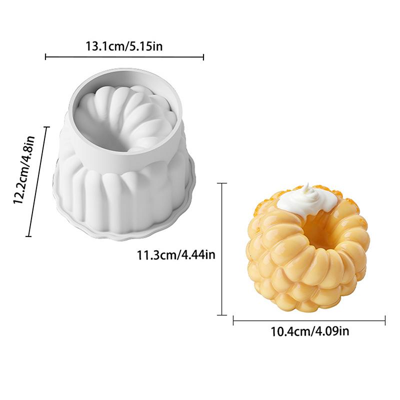 Большая силиконовая форма для малинового муссового торта Форма для шоколадных пудингов Десертов Хлеба Свечей DIY Многоцелевая форма для клубники белый