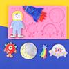 Astronaut Spaceship Silicone Mold Cake Decoration Cupcake Topper Fondant Chocolate Candy Gum Paste Polymer Clay Mold