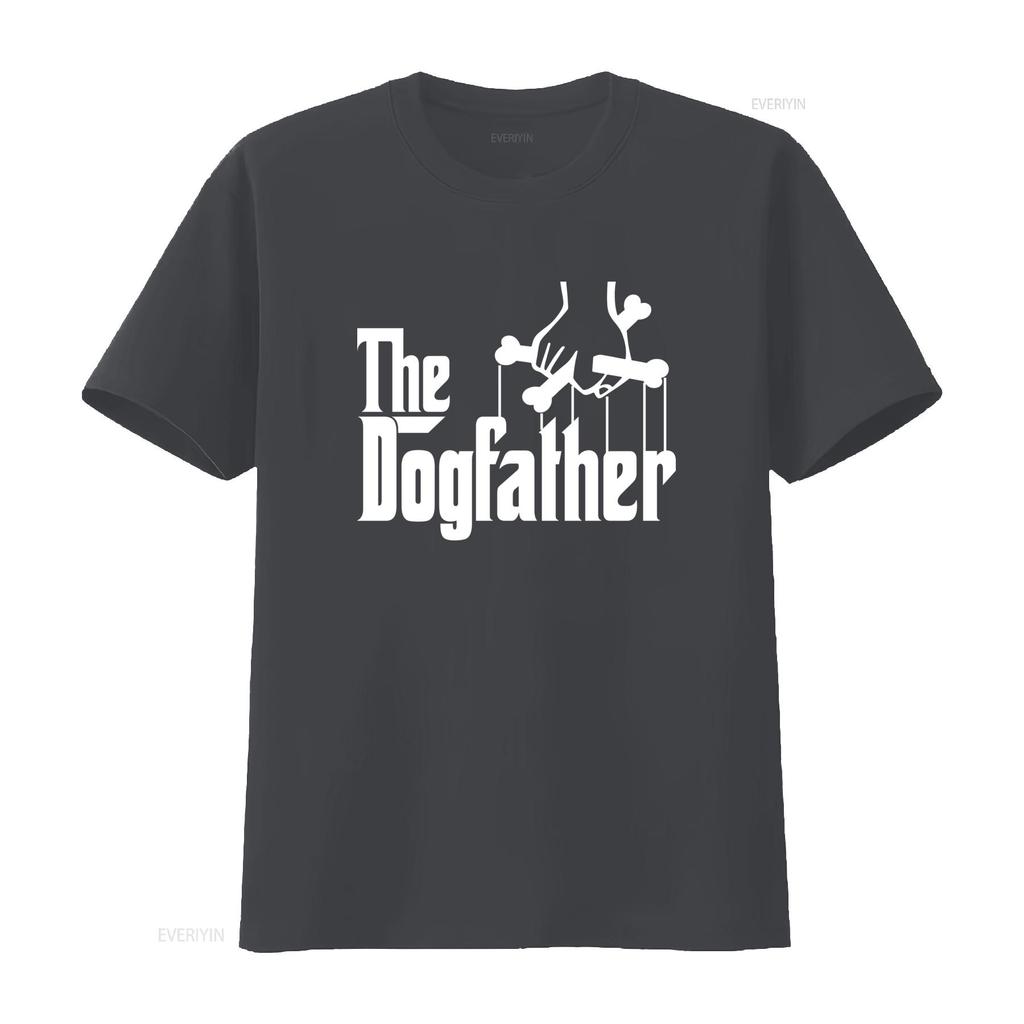 Funny Family The Dog Father Joke Mens T Shirt Unique Puppet Themed Design for Lovers Vintage Washed Versatile Slightly