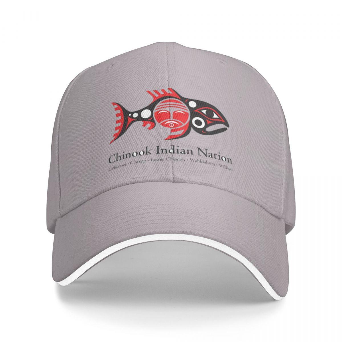 

Chinook Indian Nation Tribal Logo, Horizontal Cap Fashion Casual Baseball Caps Adjustable Hat Customizable polychromatic Hats