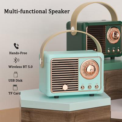 Portable USB Charging Mini Speakers Wireless Bluetooth Speaker Sound Stereo Travel Music Player Retro Music Box Dropshipping