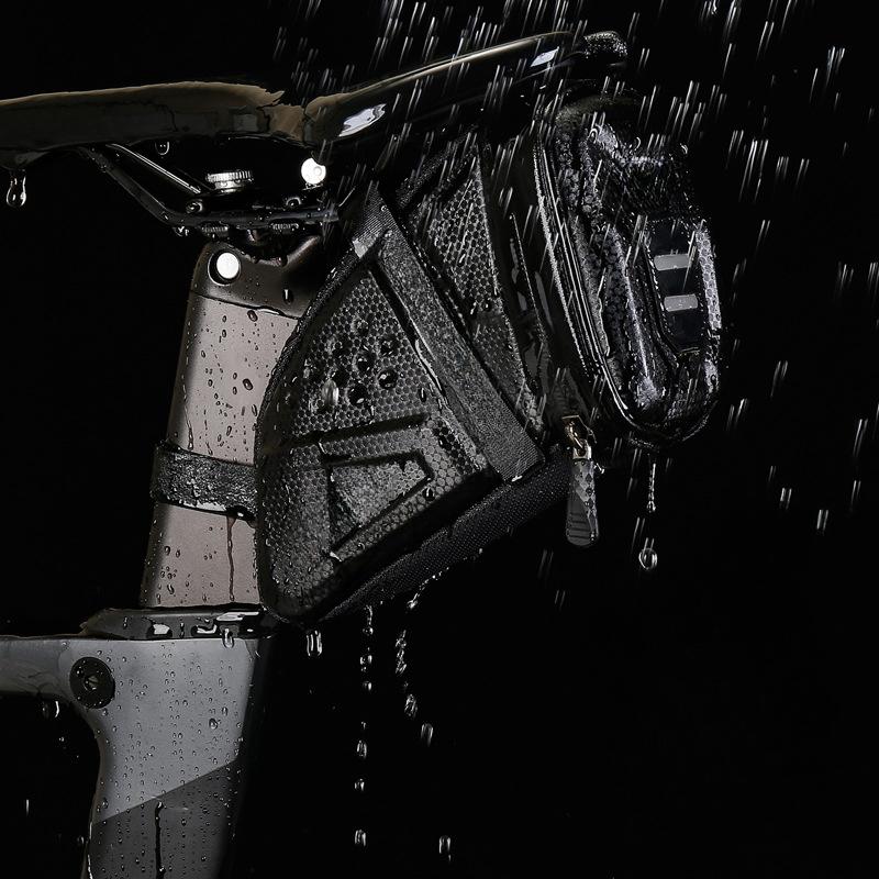 1PC Bicycle Tail Bag Saddle Bag Mountain Bike EVA Hard Shell Road Bike Rear Bag Cycling Equipment Accessories