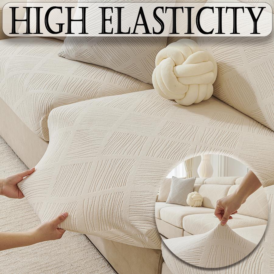 Sofa Seat Cushion Cover for Living Room Jacquard Thicken Stretch Removable Washable Sofa Cover Pets Kids Furniture Protector