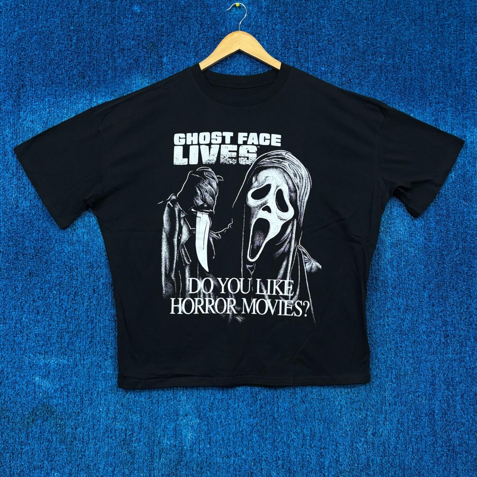 Scream Ghost Face Lives Horror Movie Oversized T-Shirt Size Medium Unisex T-Shirt S