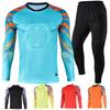 Kinder Erwachsenen Torwart Fußballtrikot Set Langarm Oberteil Hose Atmungsaktiv Bambusfaser Uniform Training Spiel