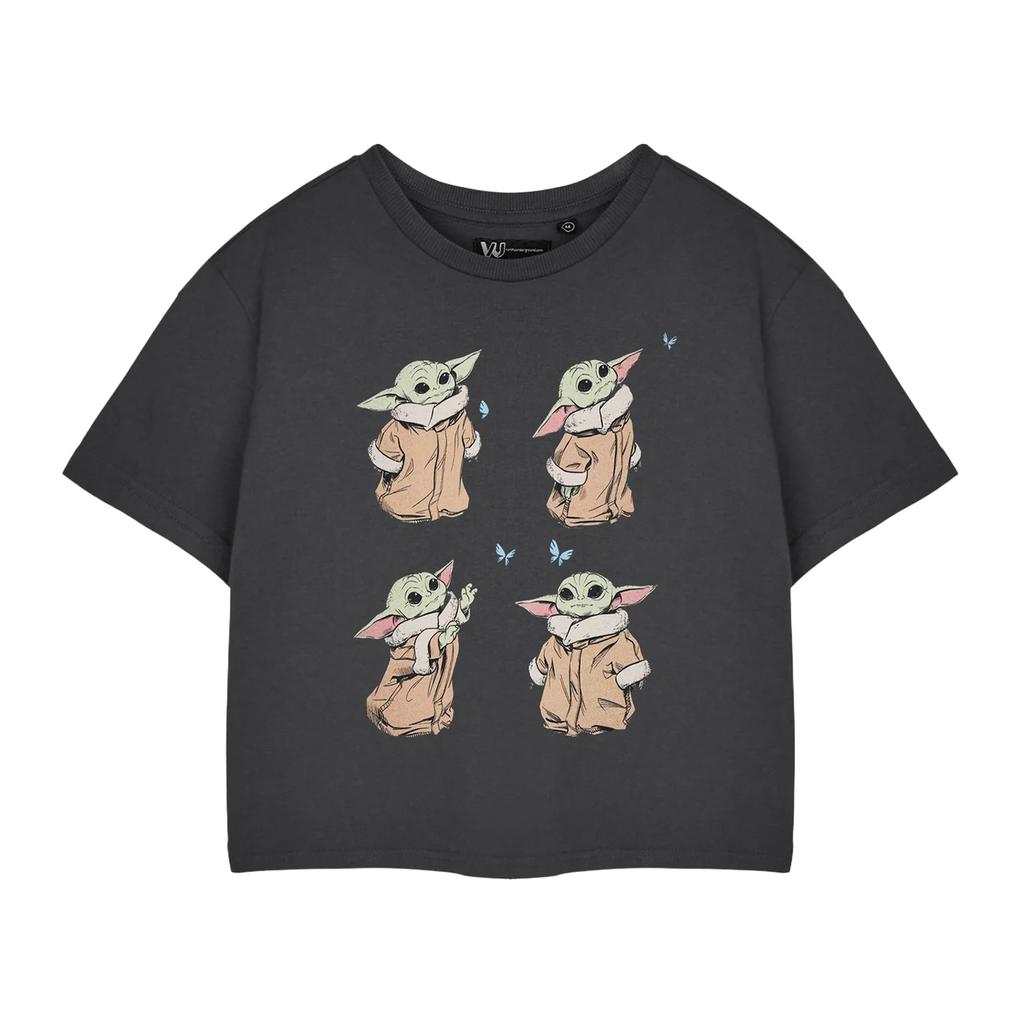 Star Wars The Mandalorian Womens/Ladies Grogu Cropped Short-Sleeved T-Shirt