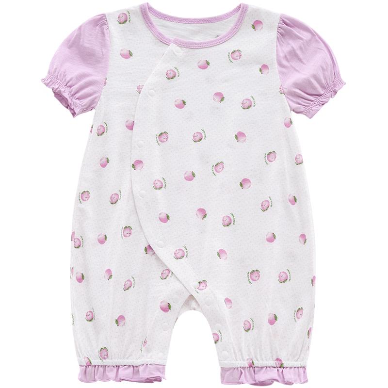 

Labby Baby Girl s Lace Cotton Side-Open Romper 90