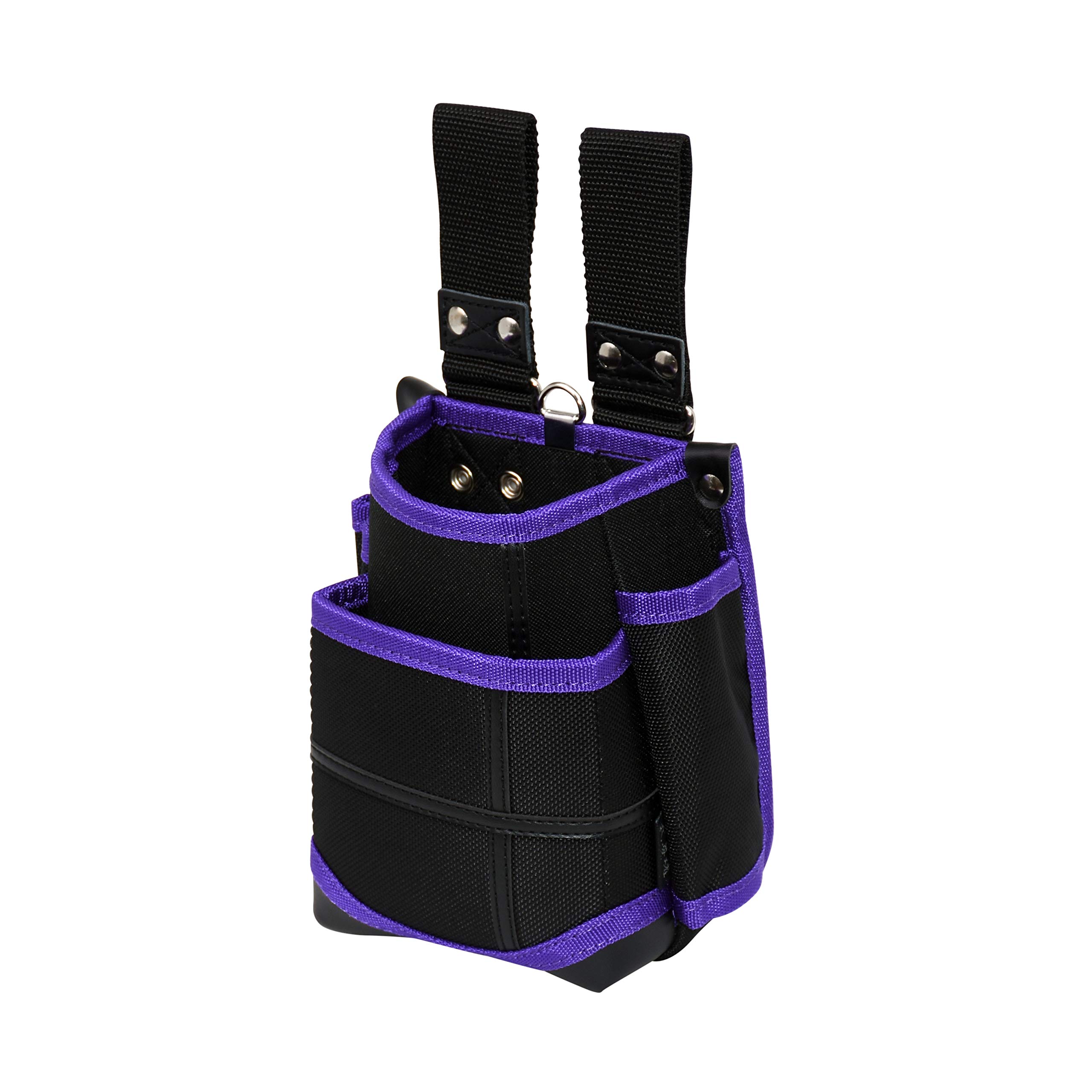 Kiyo KH Takeru Tamashii Tool Pouch with Adjustable Belt Two-Tier Loops, Black/Purple