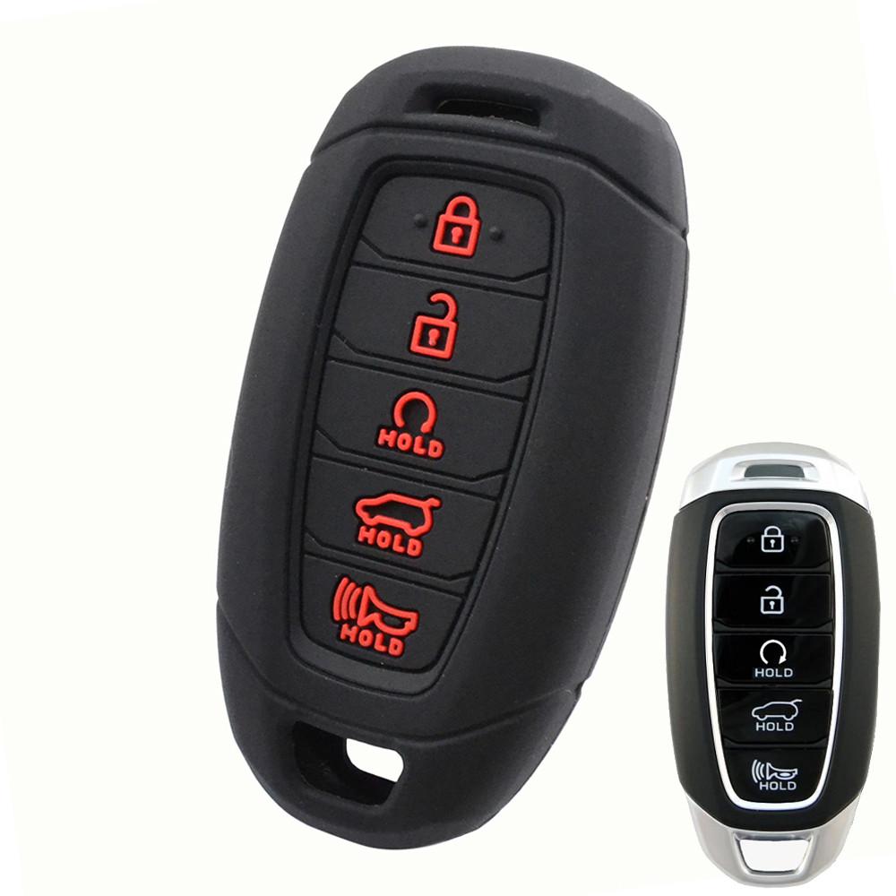 Silicone Remote Key Case Fob Cover For Hyundai i30 i35 i40 Kona Veloster Azera Elantra Tucson Solaris Accent Santa Fe 2018 2019