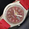 VINTAGE SEIKO 5 AUTOMATIC 7009A JAPAN MENS MAROON COLOR DIAL WATCH A702323-5 R124-a702323