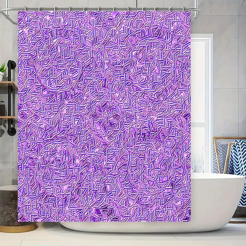 

Modern Purple Blue Shower Curtain Waterproof Bath Liner With Striped Pattern For Bathroom Decor 72 X 84 Inches W60H190(CM)-1 Pcs
