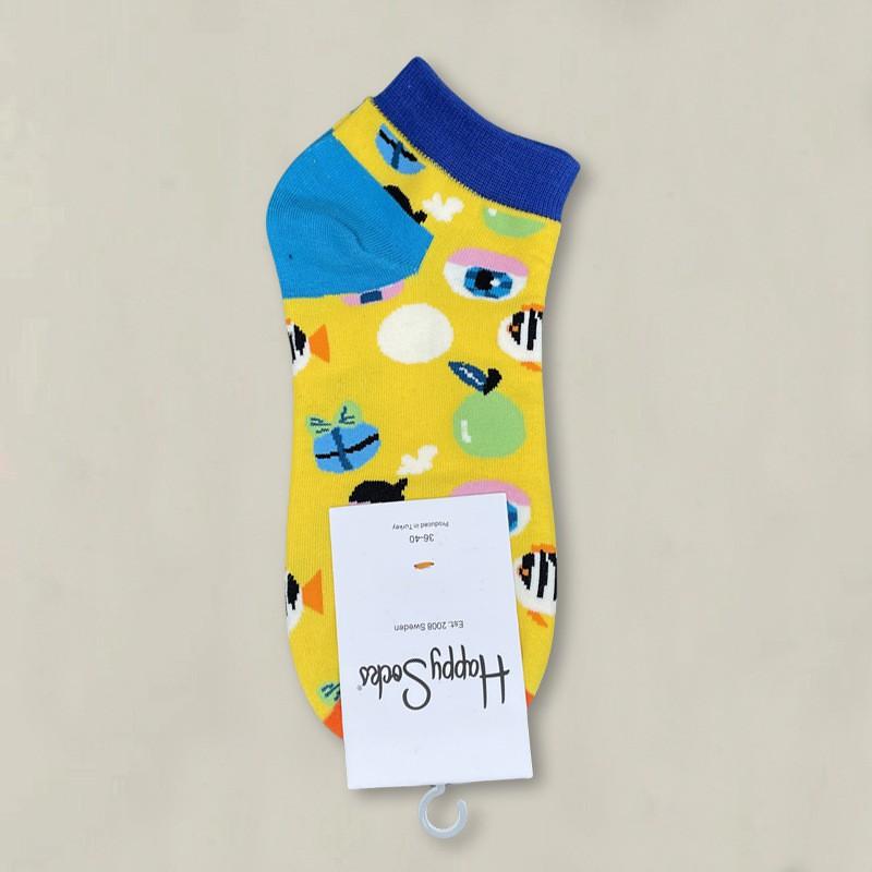 Happy Socks Womens Ankle Cartoon Cute Cotton Low Cut Colorful Casual