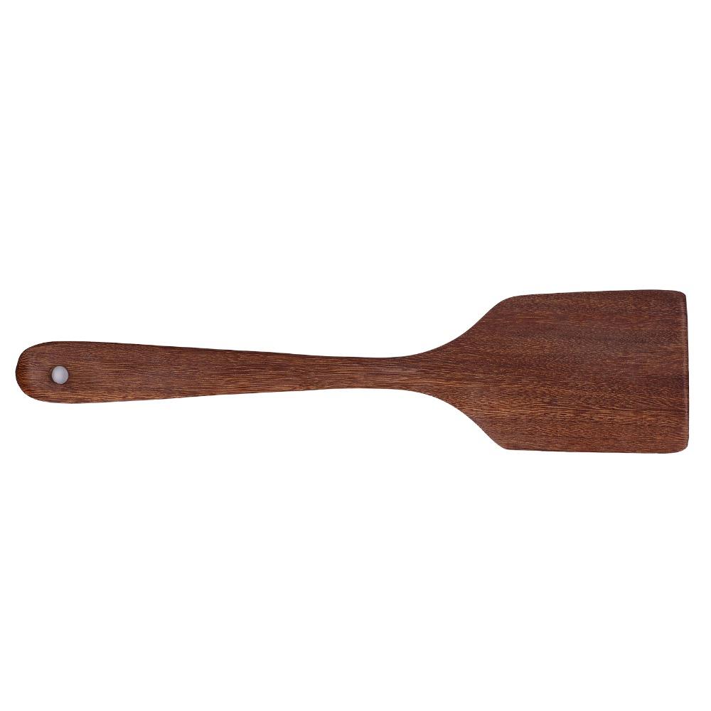 Long Handle Wooden Spoon Non-Stick Cooking Spatula Paddle Wooden Spatula  Mixing Flour