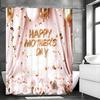 Glad Mors Dag Rosa Blommig Band Duschdraperi, Dekorativt Duschdraperi för Badrum, Vattentätt Duschdraperi med
