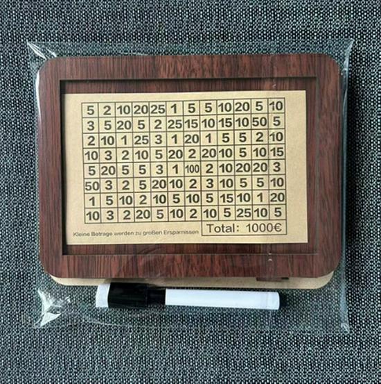 Decorative Wooden Piggy Bank: Stores Banknotes & Coins, Ideal for Digital Savings Plan