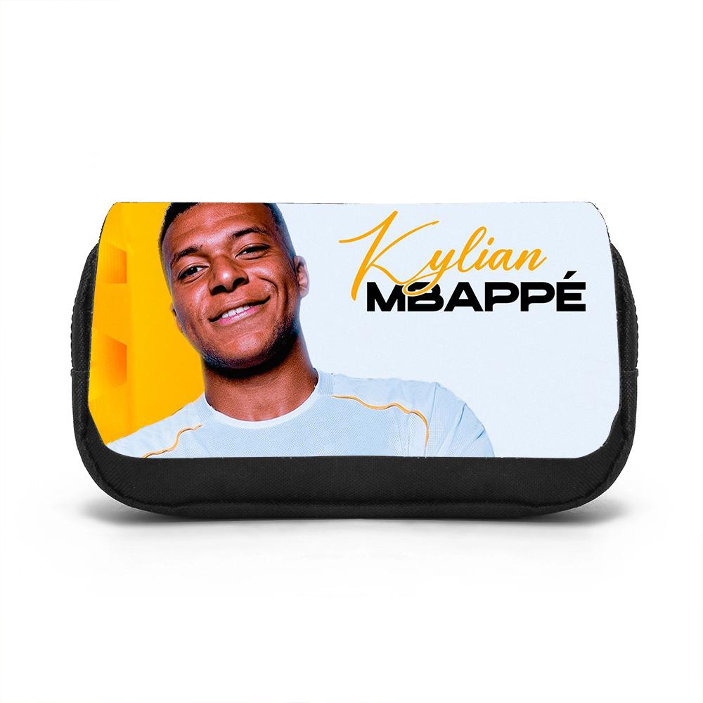 Borsa Organizer per Cancelleria di Grande Capacità M-Mbappe Astuccio a Doppio Strato Stella del Calcio Studenti Borsa per Penne