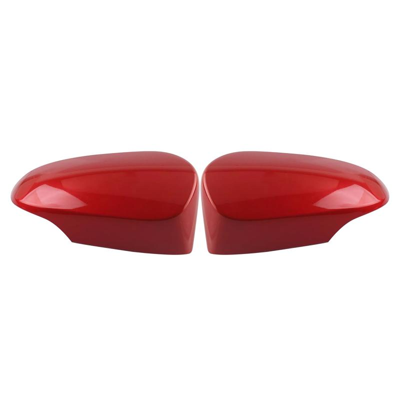 1 Pair Car Left & Right Side Rearview Mirror Cap Cover Fit for Toyota Corolla 2014 2015 2016 2017 2018 Red Plastic