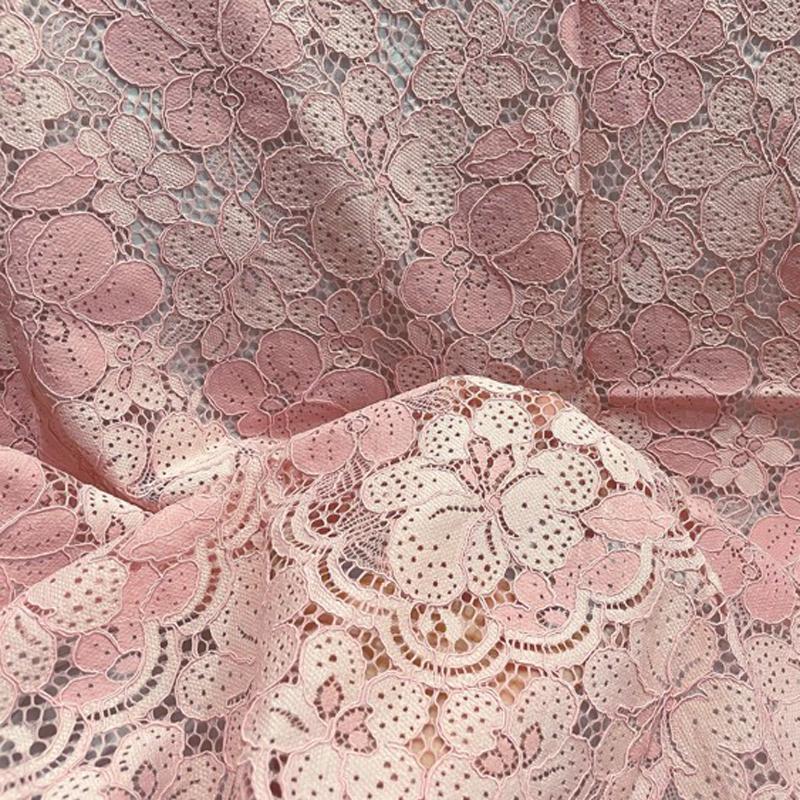 Lace Fabric 150x150cm for Dresses Clothes Sewing White Blue Hollowed-out Plain Cloth Heavy Press Yarn Three-dimensional Mesh