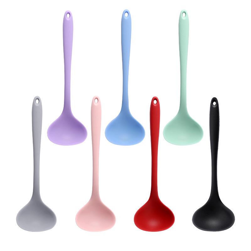Silicone Cookware Set: Non-Stick Spatula, Ladle & Slotted Spoon with High Temperature Resistance