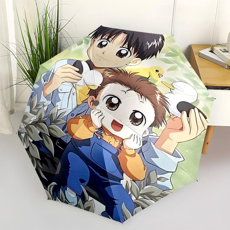 

1pc Detective Conan & Ran Outdoor Umbrella - Automatic Opening/Closing, Portable 3-Fold Design with 8-Bone Iron Frame - Perfect Gift for Fans, Travele