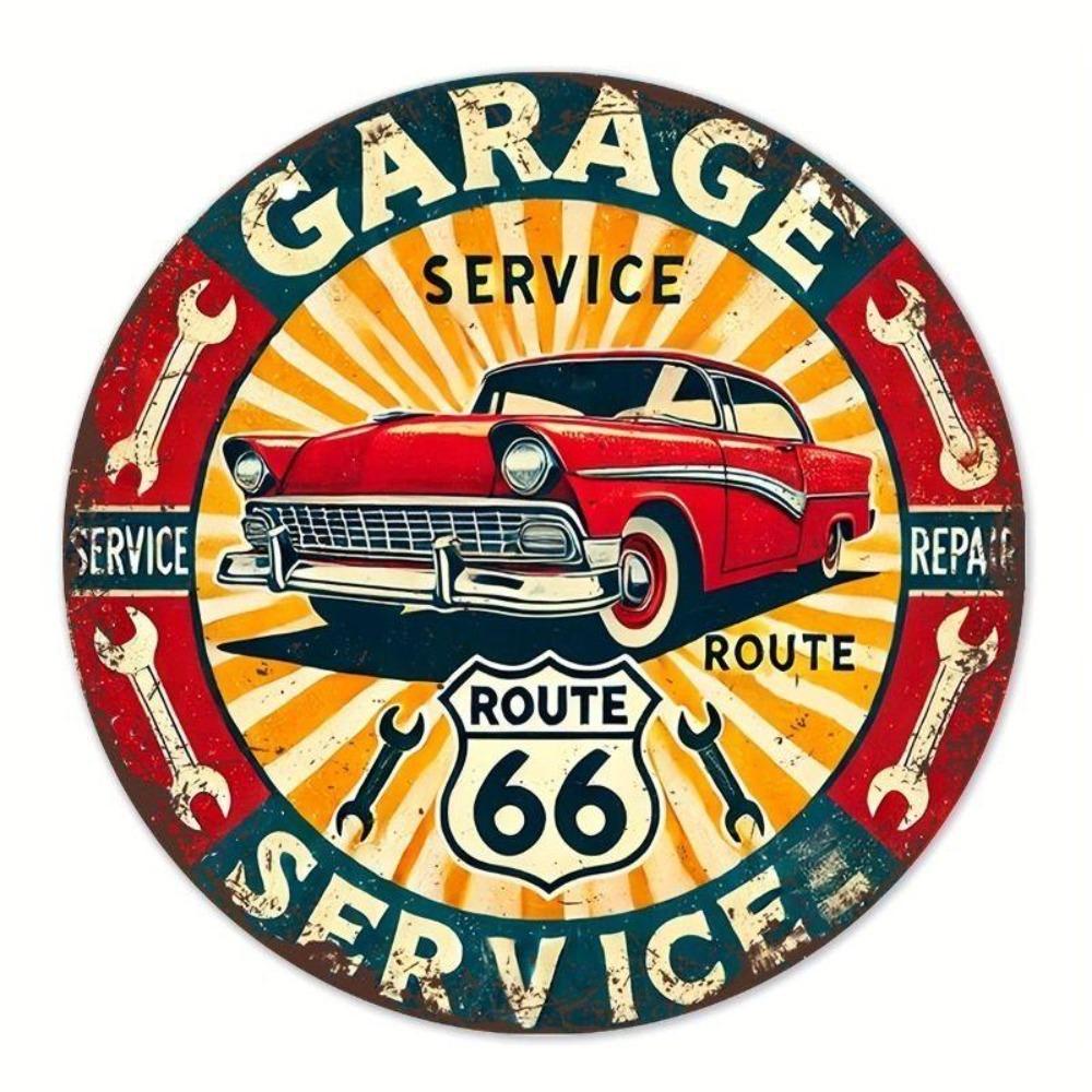 Flat 2D Metal Sign Hanging Decorative Plate